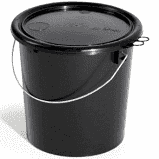 Black buckets discount for sale