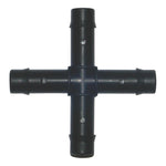 13mm Barb Cross - 13mm Barb Cross - High Quality Fittings - Top Yield Hydroponics