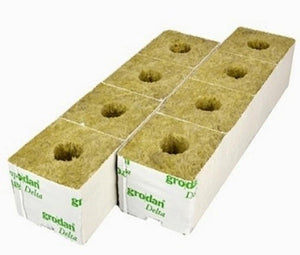 Grodan Delta Cubes - 4" Large Hole | Buy Groban Delta Cubes Online | Top Yield Hydroponics